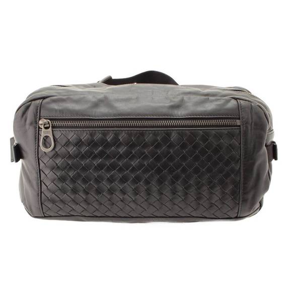 Bottega Veneta Handbags - Bottega Veneta Intrecciato Black Pocket Body Bag